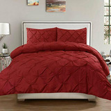 Sweet Home Collection Fashion Duvet Set Queen Sizes Burgundy