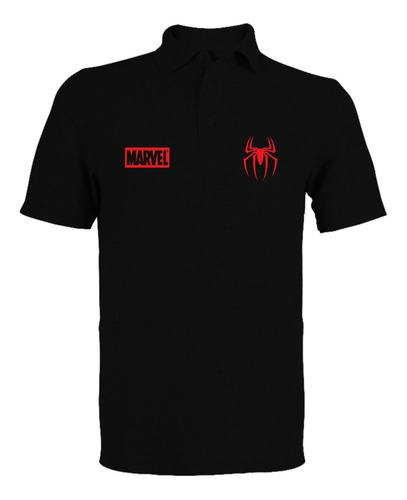 Camiseta Spiderman Tipo Polo T- Shirt Polo  Hombre Araña