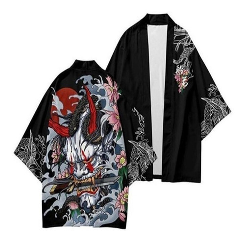Kimono Japonés Urbano, Ropa De Calle, Hip Hop, Oni Hannya De