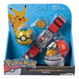 Cinturon Entrenador Pokemon - Set Pikachu + 2 Pokebolas Caja