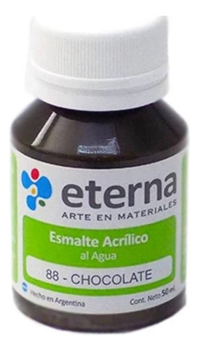 Esmalte Acrilico Al Agua Eterna X 37ml Color Del Óleo 88 Chocolate