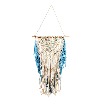 Cortina De Macramé Para Colgar En La Pared Bohemia Tejida