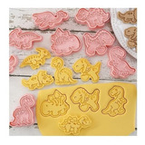 Set 8 Cortador Galletas Dinosaurios Moldes Para Galleta 