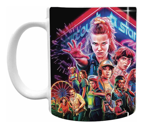 Taza De Cerámica Stranger Things Personajes - Oferta ! 