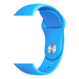 Pulseira Silicone Sport Compatível Apple 38/40 42/44 45/49 Cor Azul Piscina