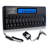 Cityork Cargador De Batera Recargable Inteligente Lcd De 12