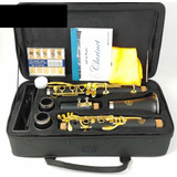 Clarinete 17ch Douradas Ouro Moresky Sib-mol Ebonite A Paz