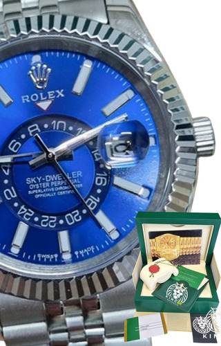 Relógio Rolex Sky-dweller Azul Safira Base Eta 3035 Caixa