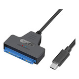 Cabo Adaptador Sata 22 Pinos Ssd E Hd 2.5 Para Usb Tipo C Cor Preto - Tipo C