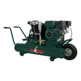 Compresor A Gasolina 6.5 Hp Oakland Doble Tanque 32 Litros Color Verde Oscuro