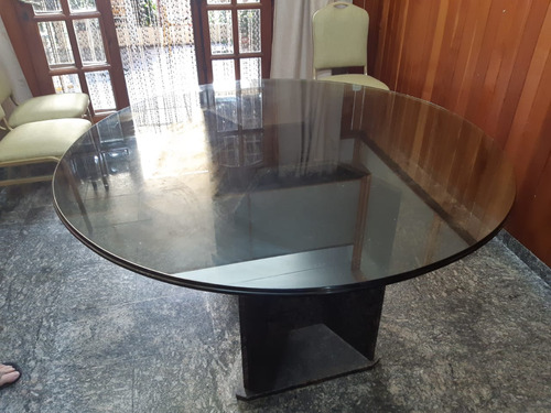 Mesa De Doble Vidrio Laminado 1,45 Cm Diametro