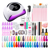 Kit Manicura Semipermanente Uñas Gel Completo Cabina Uv Led