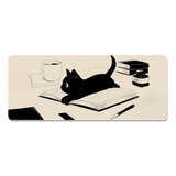 Mousepad Gammer / Dibujo Cad Xl - Gato Note - 80x30 - 07