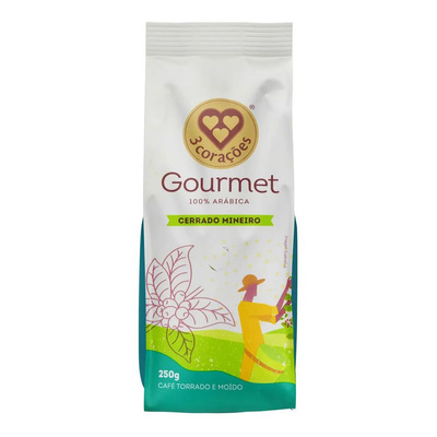 Café Torrado E Moído Gourmet Cerrado Mineiro 250g 3 Corações | MercadoLivre