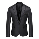 Abrigo Elegante Para Hombre, Blazer Sólido, Boda De Negocios