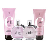 Kit Chic 95ml + Chic Retrô 95ml + 2 Loções Perfumadas 200ml Gênero Feminino