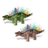 Dinosaurio Estegosaurios Con Luz Sonido Juguete Electronico