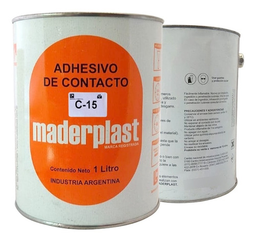 Adhesivo Contacto C-15 Maderplast 1kg P/calzado/tapiceria