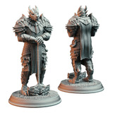 Miniatura D&d - Impresion 3d Resina - Dragonborn Warrior