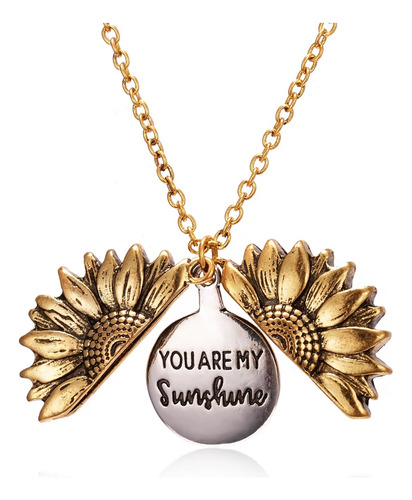 Collar  You Are My Sunshine  Girasol Amor Pareja Regalo 