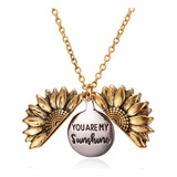 Collar  You Are My Sunshine  Girasol Amor Pareja Regalo 