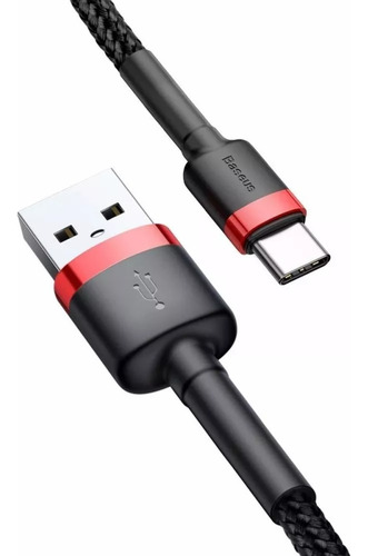 Cable Tipo C Reforzado Carga Rápida Uso Rudo 1 Metro Usb