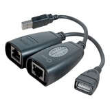 Cabo Usb Adptador Extensor Rj45 Via Cabo De Rede