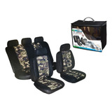 Funda Cubre Asiento Camuflaje 11pcs Tela Poliester Auto  