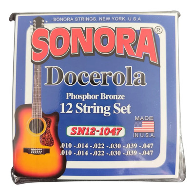 Cuerdas Sonora Docerola Sn-12-1047 Pares Bronce 10-47 | Envío gratis