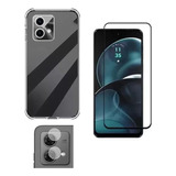 Kit Capa Capinha + Pelicula 3d + P Camera Para Moto G84 5g