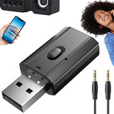 Usb Adaptador 3.5mm Receptor/transmisor Coche Bluetooth V5.0