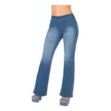 Jegging Casual Dama Stretch Corte Campana 347-83