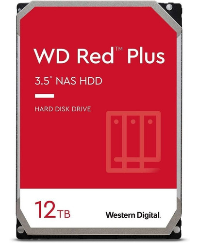 Disco Rígido Interno Western Digital Wd Red Plus Wd120efbx 12tb Vermelho