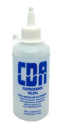 5 Álcool Isopropilico 99,8% 110ml Limpeza Placa E Eletrônico