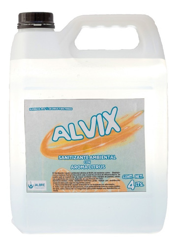 Desinfectante Sanitizante Alvix 4lt Sales Cuaternarias