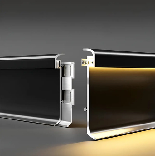Zoclo Aluminio Para Luz Indirecta 6cm Alto (4 Pzas De 2.5 M) | Meses sin interés