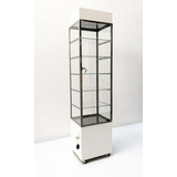 Vitrina Columna Acero Inoxidable Y Melamina 42x180x37