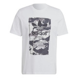 Polera Hombre adidas Originals Camo Tongue Tee Blanco