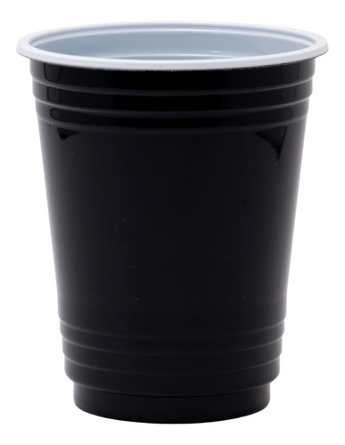 Copo Americano Preto Beer Pong 400ml - 50 Unidades