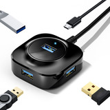 Hub 4 Puertos Usb 3.0 Con Power Supply Gran Rendimiento 3.0