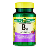  Vitamina B12 Spring Valley Disolucion Rapida 2500mcg 60 Tab