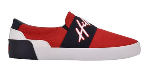 Tommy Realist Rojo De Tela (slip On) De Metedera 