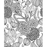 Papel Tapiz - Nuwallpaper Nus3501 Black Secret Garden Wallpa