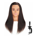 Maniqui Cabeza Cabello Natural Negro 55 Cm Hairingrid