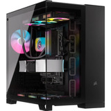 Gabinete Corsair Icue Link 6500x Rgb Atx Negro Sin Fuente