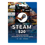 Saldo Steam 20 Usd Cuenta Argentina/eeuu