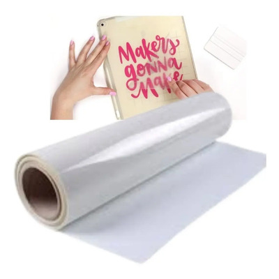 Papel Adhesivo Transparente Mica Transfer Cameo Vinil 5mts Blanco