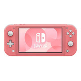 Nintendo Switch Lite 32gb Standard Cor Rosa Coral Novo