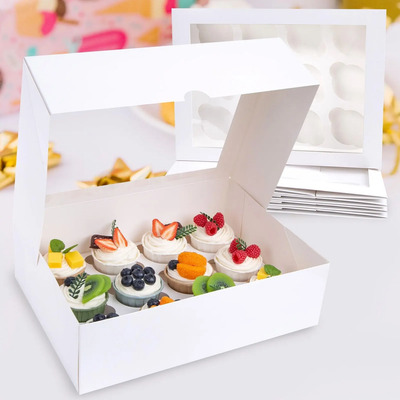 Vgoodall 12 Cajas De Cupcakes, Contenedor De 6 Piezas