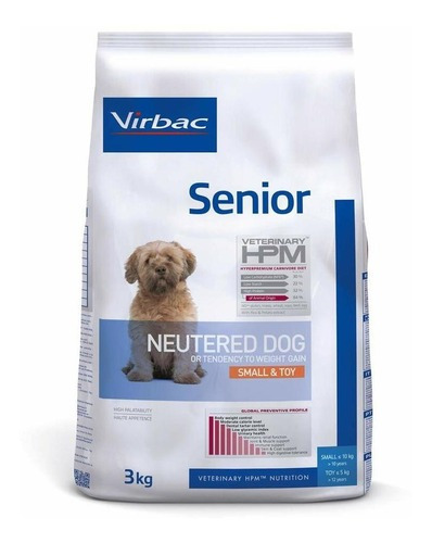 Virbac Veterinary Hpm Dog Senior Small & Toy Neutered 3kg